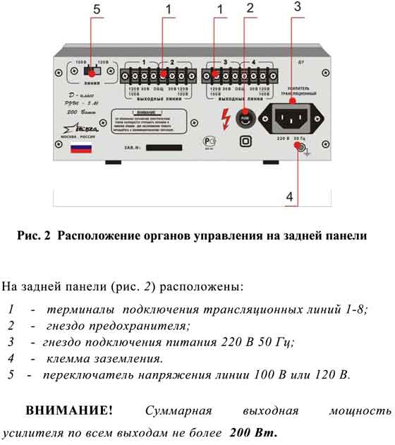 Руш 5 трансляционный усилитель схема